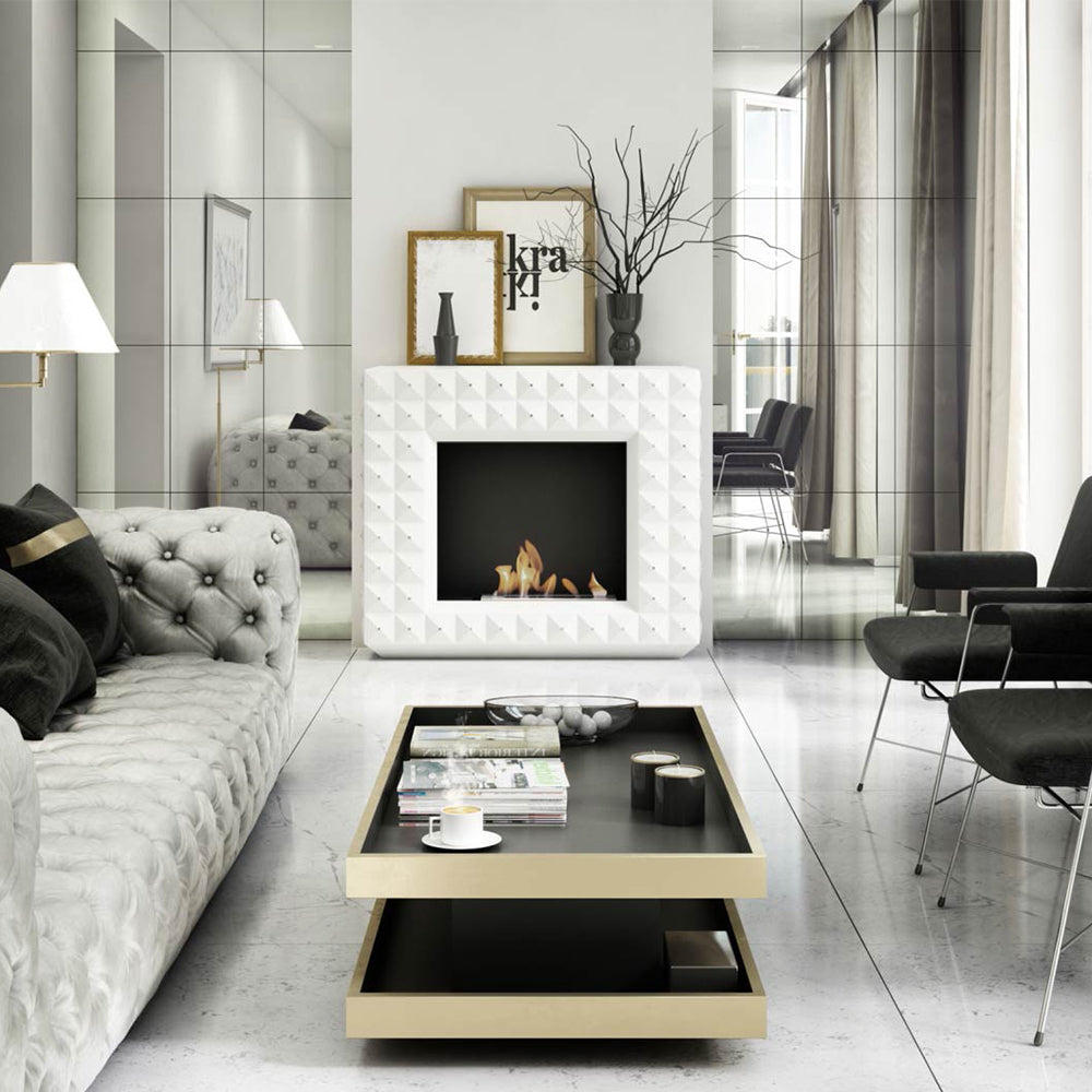 Portal bio-fireplace MILAN White - MILAN/FP/W