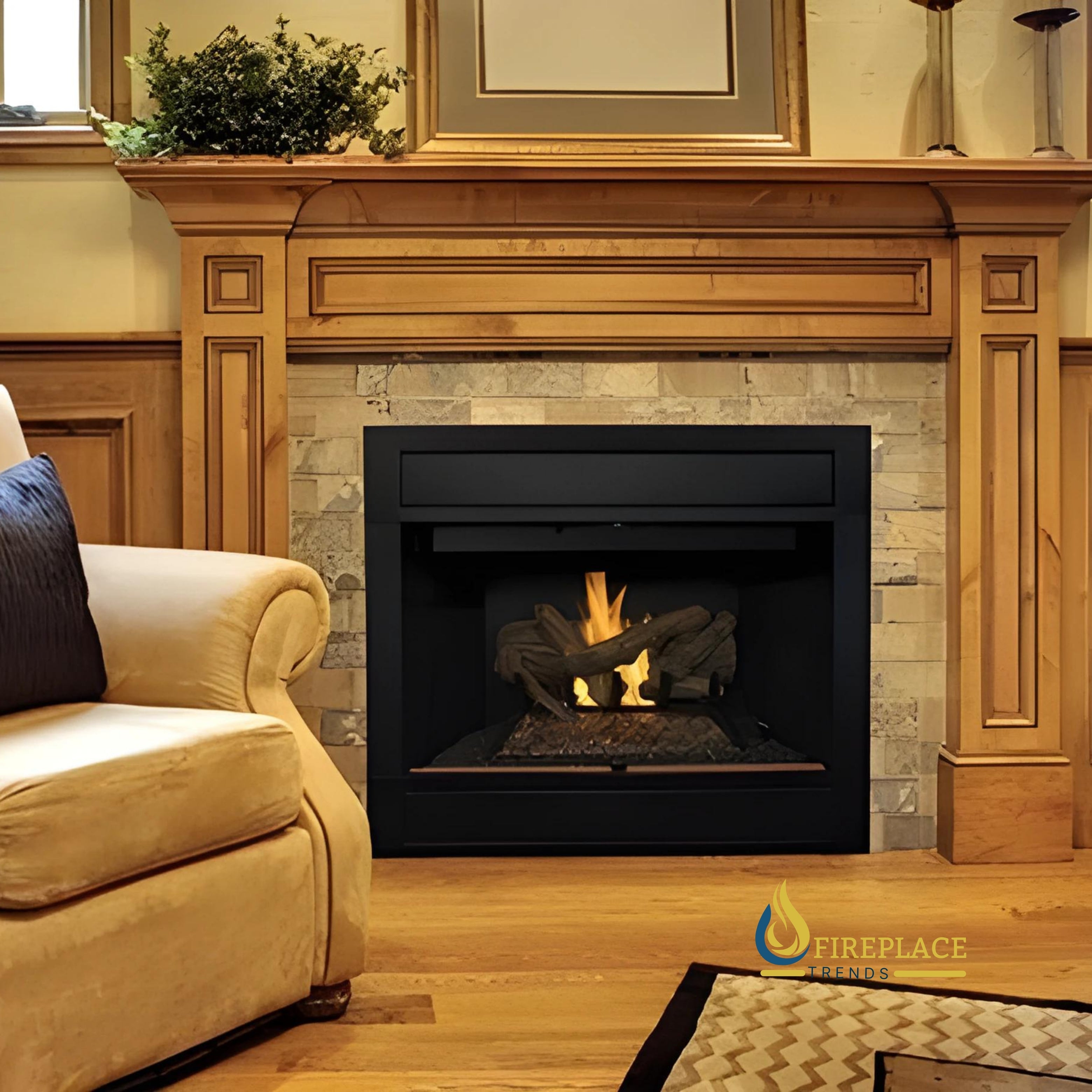 Superior - Traditional B-Vent Gas Fireplace BRT4300 or BRT4500 Series