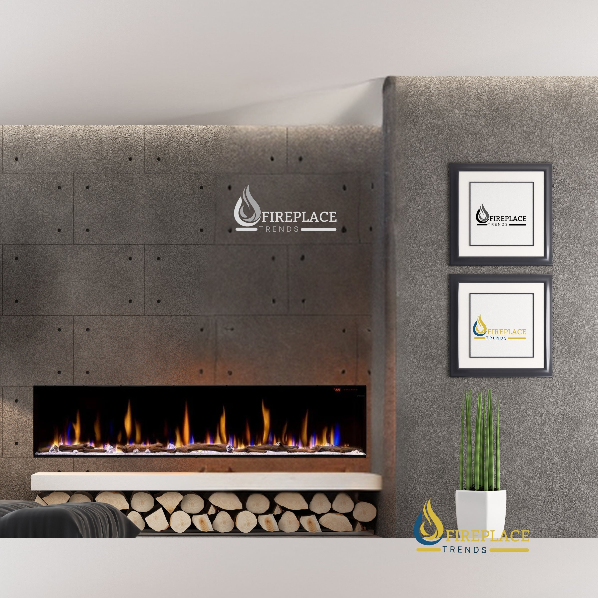 Dimplex - IgniteXL® Bold Built-in Linear Electric Fireplace - 88" - X-XLF8817-XD