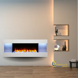 Experience luxury living with the SimpliFire Format 36" Electric Wall Mount Fireplace. This sleek design, available at Fireplace Trends