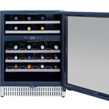 Outdoor Rated Dual Zone Wine Cooler - 24"