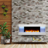 Experience luxury living with the SimpliFire Format 36" Electric Wall Mount Fireplace. This sleek design, available at Fireplace Trends