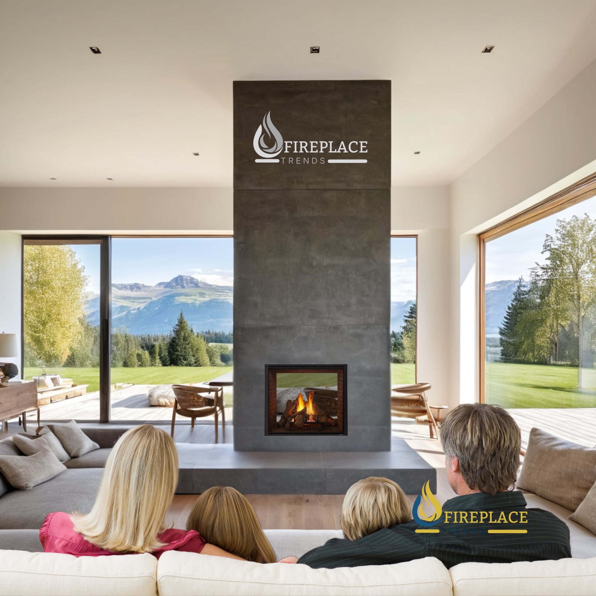 Majestic - Marquis II 42" See-Through Direct Vent Traditional Gas Fireplace with IntelliFire Touch ignition NG