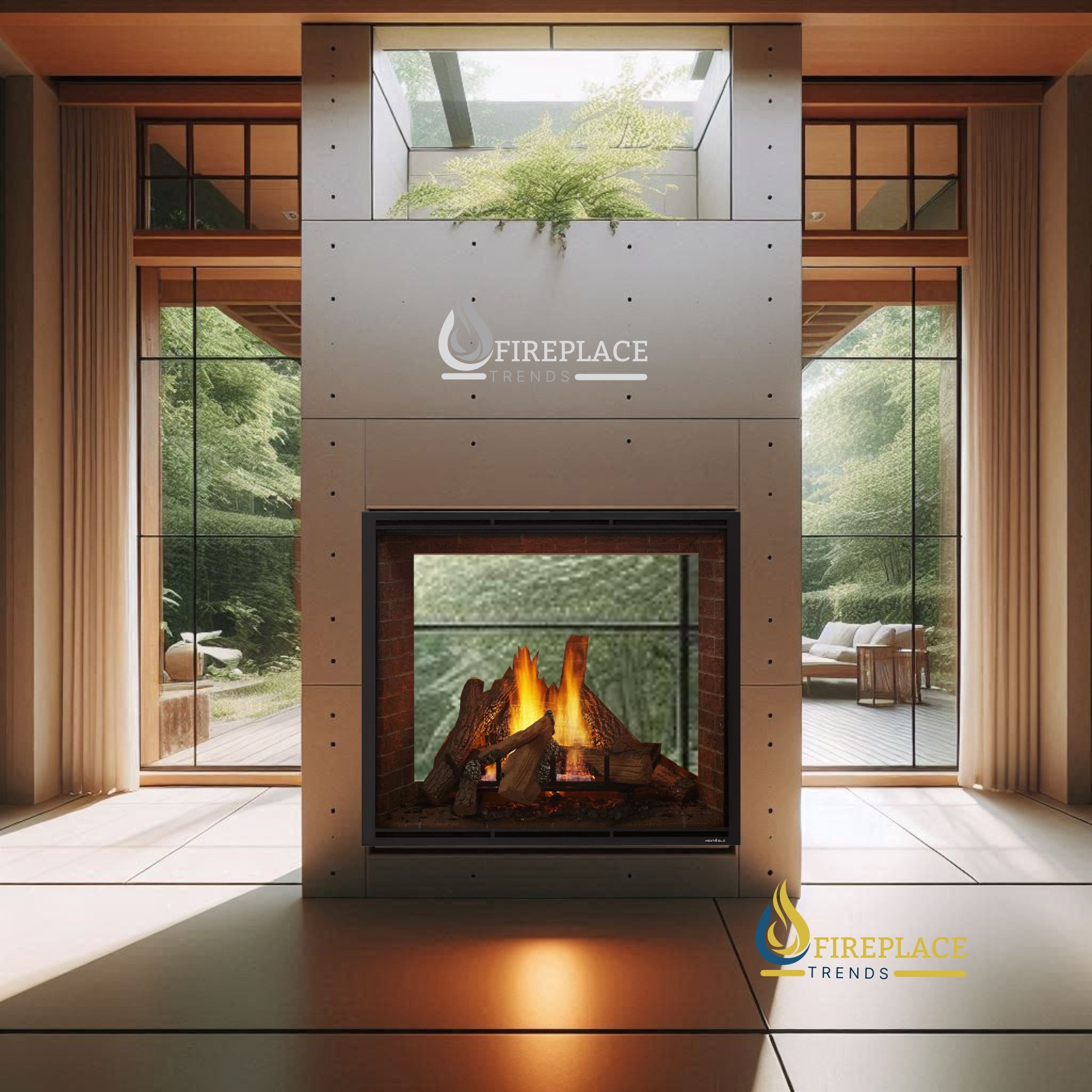 Majestic - Marquis II 42" See-Through Direct Vent Traditional Gas Fireplace with IntelliFire Touch ignition NG