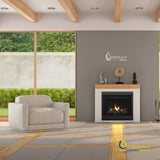 The DRT2000 Series of traditional direct vent gas fireplaces combine beauty, efficiency and value. Standard features include: dedicated top or rear flue, millivolt or electronic IPI/CPI ignition with seamless battery back-up, detailed ceramic fiber logs, black painted interior, tempered glass and standard protective screen barrier.