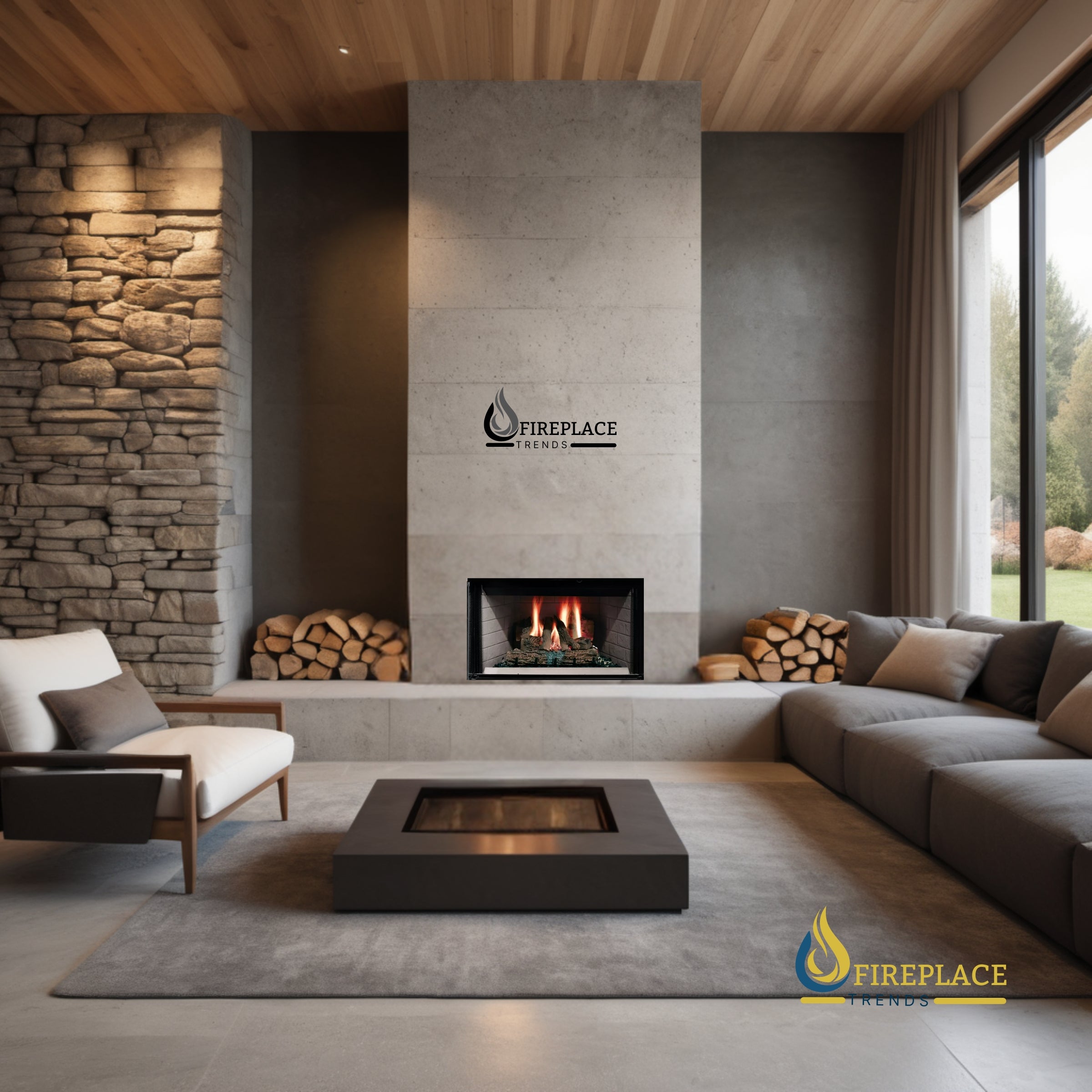 Majestic - Sovereign Wood Burning Fireplace at Fireplace Trends | www.fireplacetrends.com (Graphic all Right Reserved)