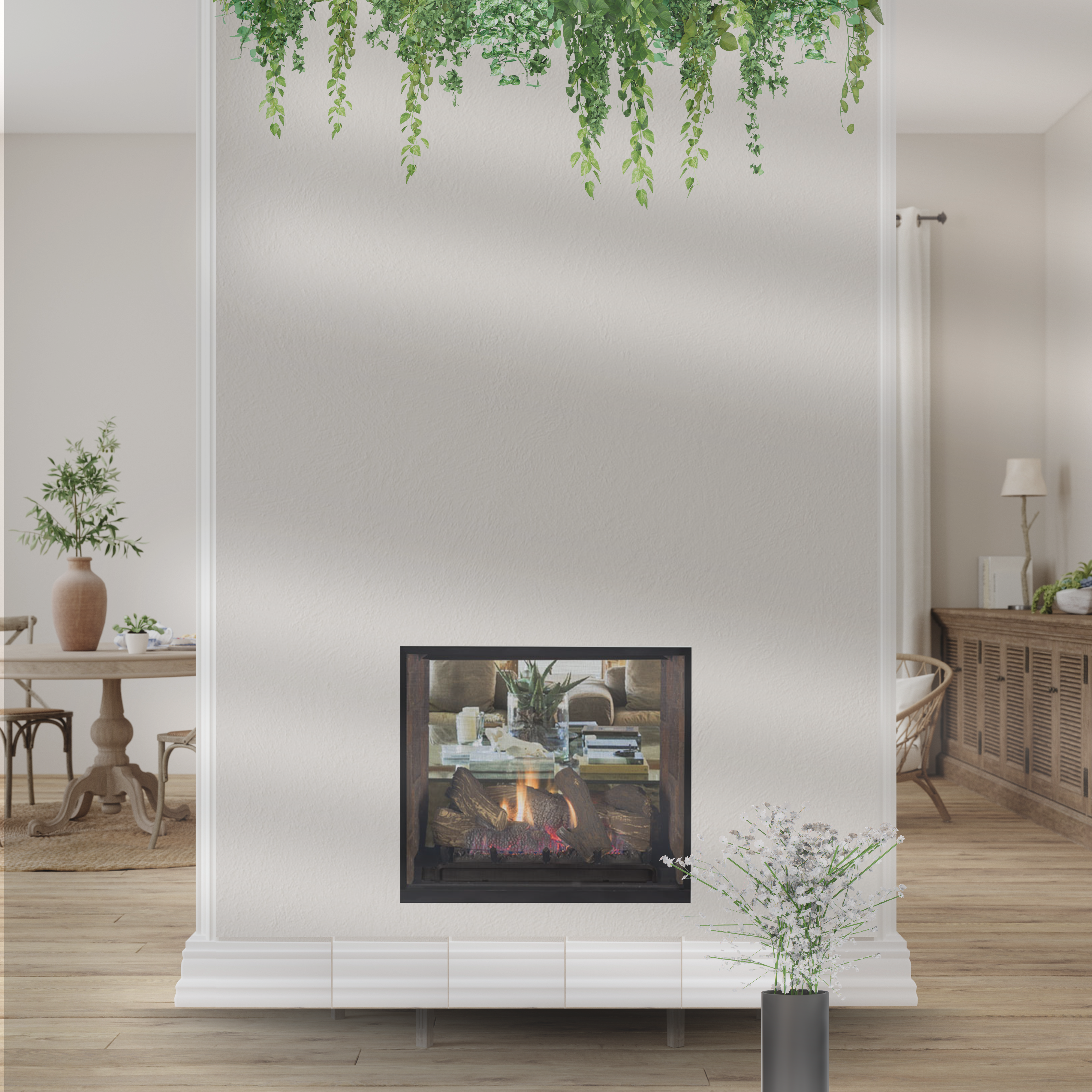 Superior -  40" - Traditional Direct Vent See-Through Gas Fireplace - DRT40ST