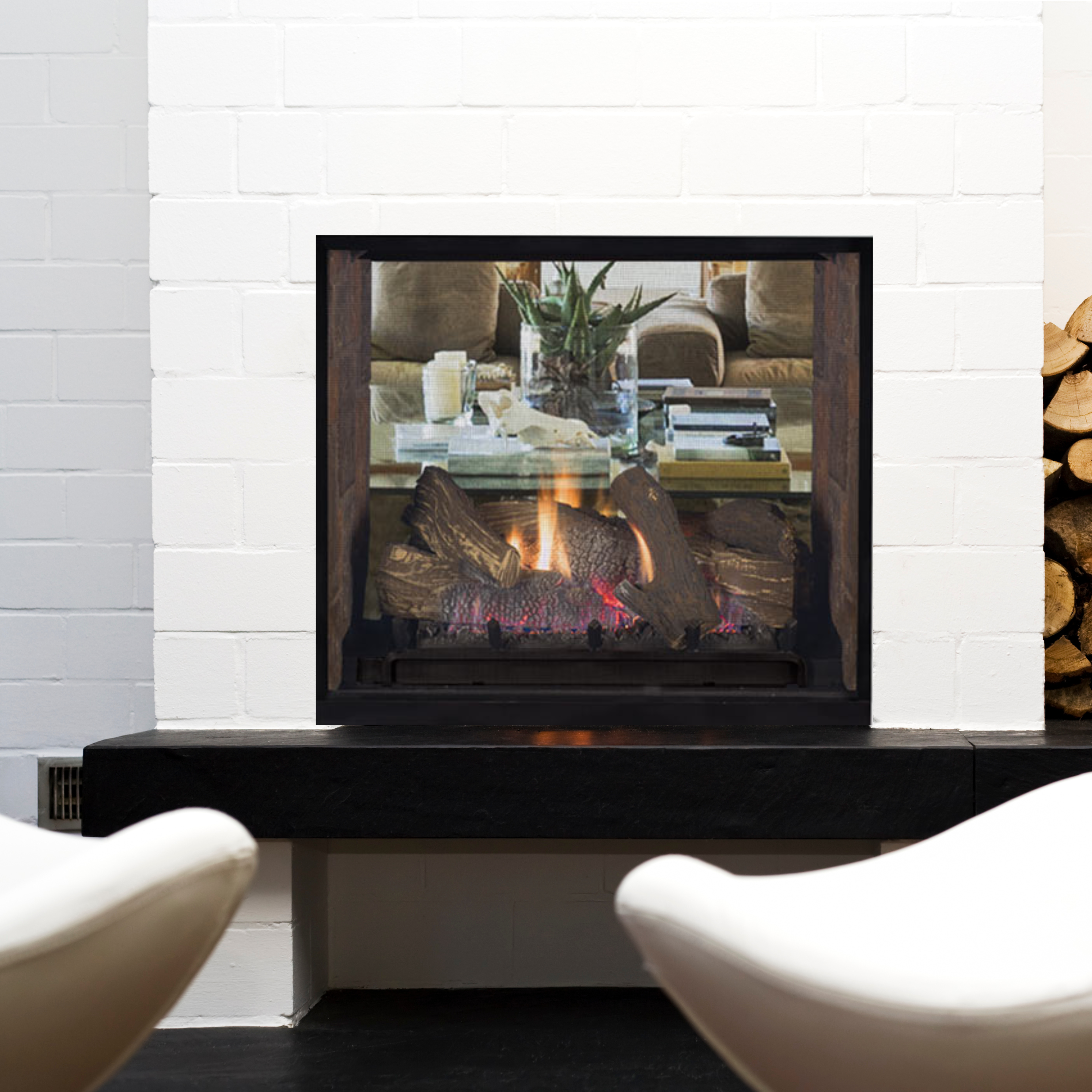 Superior -  40" - Traditional Direct Vent See-Through Gas Fireplace - DRT40ST