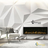 Dimplex - Ignite Evolve 50" - 100" Built-in Linear Electric Fireplace (Includes  frosted tumbled glass and lifelike driftwood)