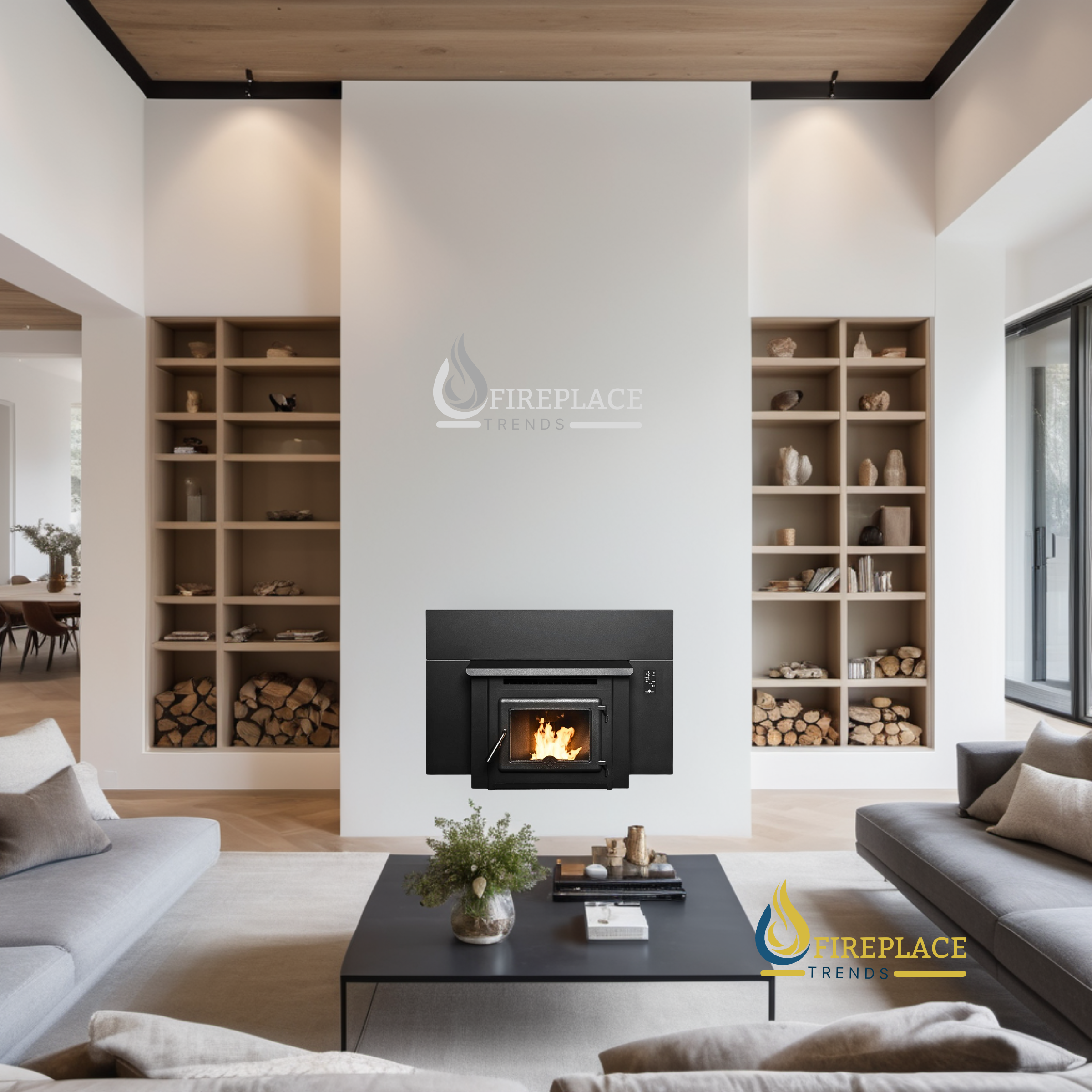 True North - TN40 Pellet Fireplace Insert at Fireplace Trends Webstore - Check Collection - TN40-P-INS