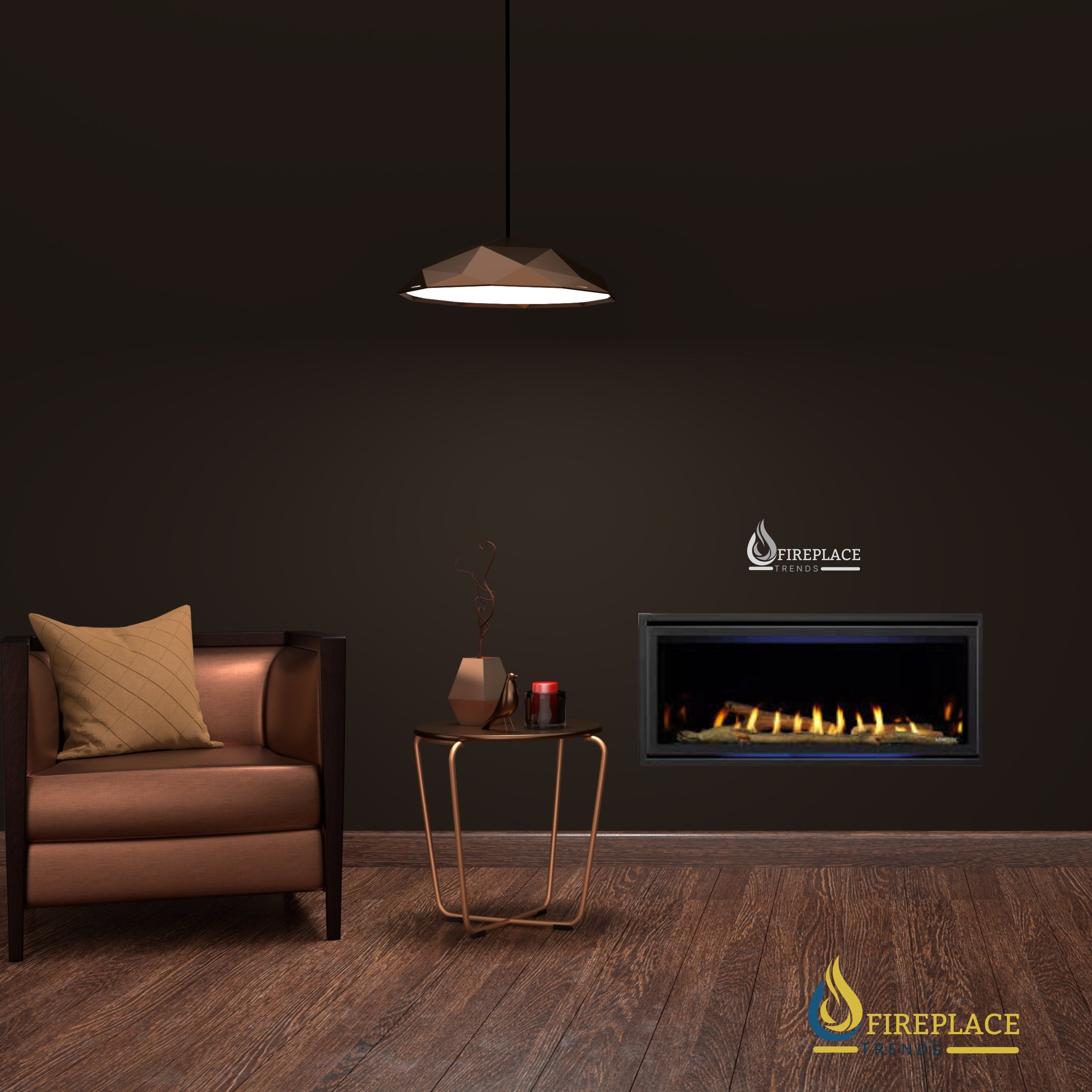 Majestic Jade 32 Direct Vent Linear Gas Fireplace with IntelliFire Touch ignition system NG