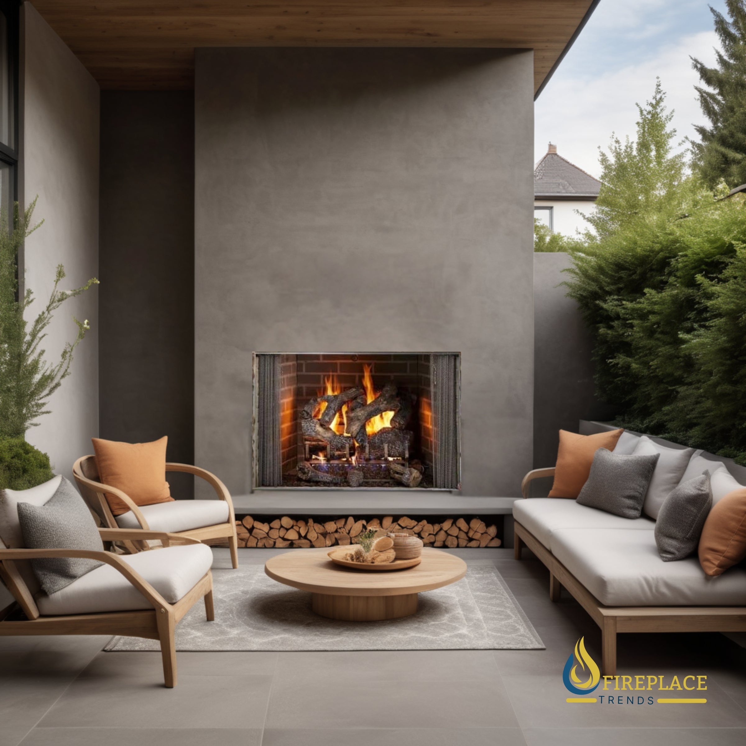 Majestic Cottagewood Outdoor Wood-Burning Fireplace at Fireplace Trends | www.fireplacetrends.com