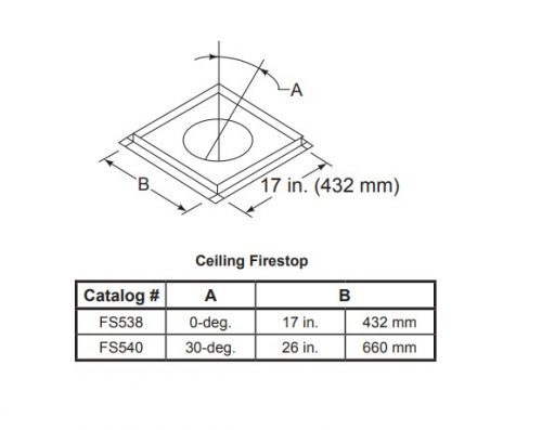 Majestic - AC30 Degree firestop spacer for SL1100 and SL400 Series Pipe at Fireplace Trends.