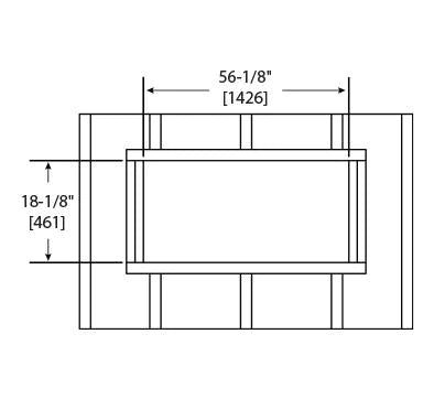 SimpliFire - 60" Allusion recessed linear electric fireplace -BK-ALL60-BK