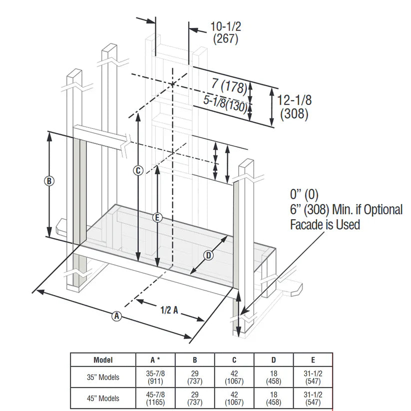 Superior - 45" - Direct Vent Contemporary Linear Gas Fireplace - DRL2045TEN