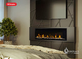 Dimplex - Ignite Evolve 50" - 100" Built-in Linear Electric Fireplace (Includes  frosted tumbled glass and lifelike driftwood)