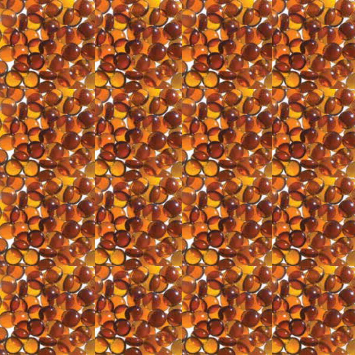 Superior - Bag Smooth Glass Pebbles - Amber - 6 lb. - GP43A