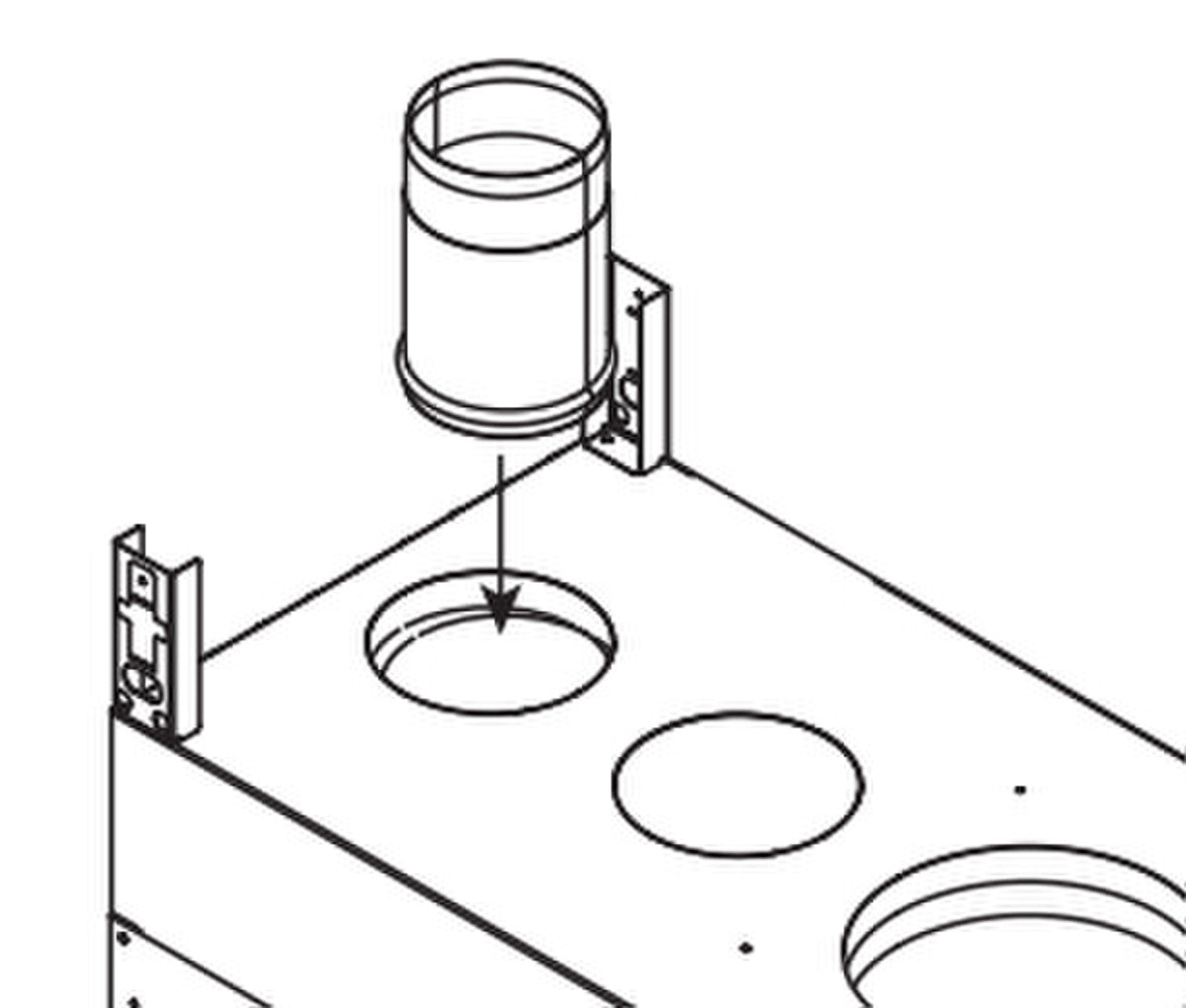 Majestic HEAT-ZONE-GAS Heat-Zone Kit with Fan, Round Duct, Vent, On/Off Control, Heat Zone Adapter