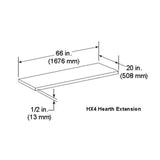 Majestic - Hearth extension for 42" models (66"x 20"x 1/2") - pack of 5-HX4M