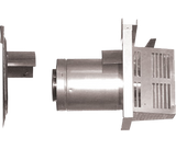 Majestic - Horizontal termination cap with short flue, attached slip and wall shield with heat shield, 3-1/8" - 4-5/8" (79-117mm)-DVP-TRAP1