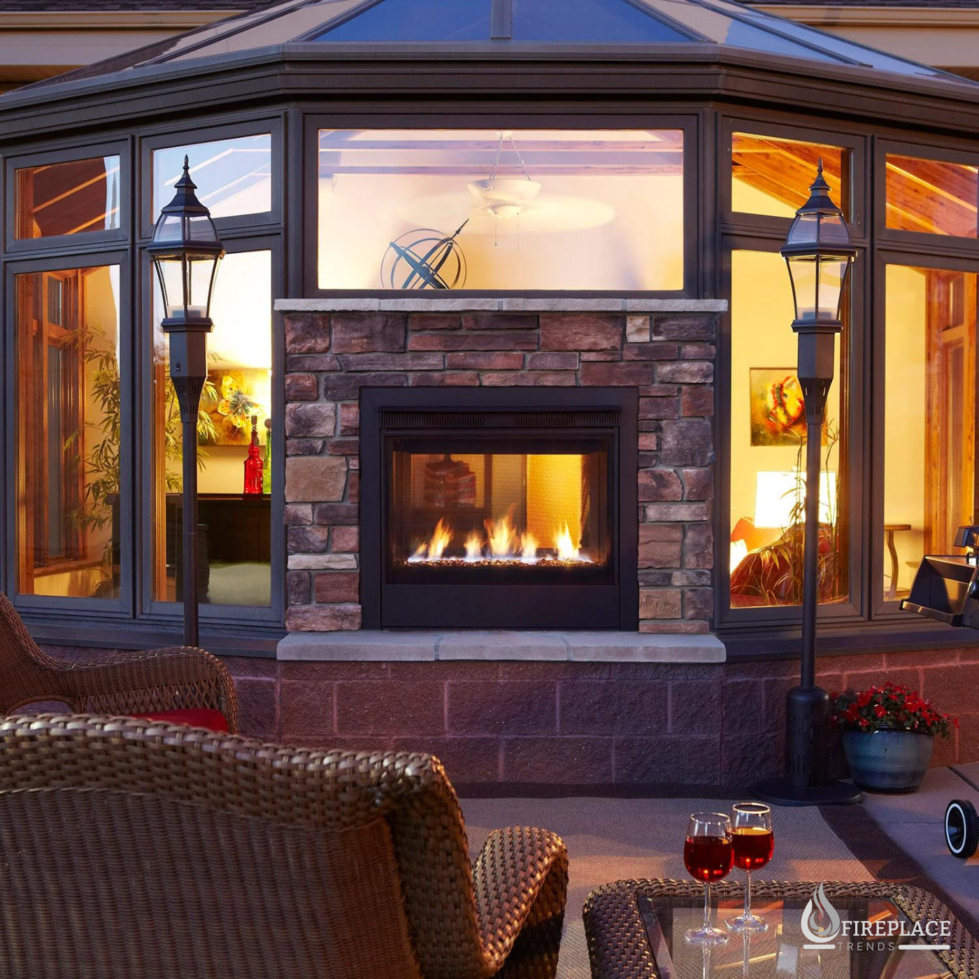 Majestic - Twilight 36" Indoor/Outdoor See-Through Gas Fireplace | Fireplace Trends WebStore