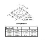 Majestic - Firestop for 30 Degree angular flue-FS340