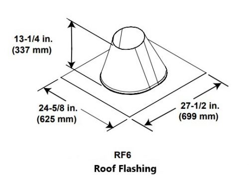 Majestic - Roof flashing, 0/12 - 6/12 roof pitch-RF6