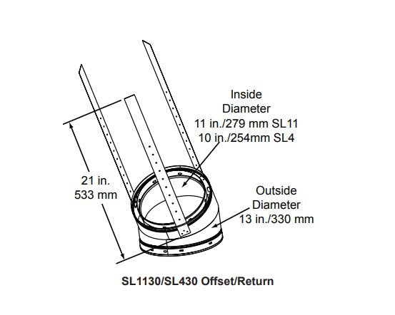 Majestic - 30 degree elbow (offset and return)-SL430