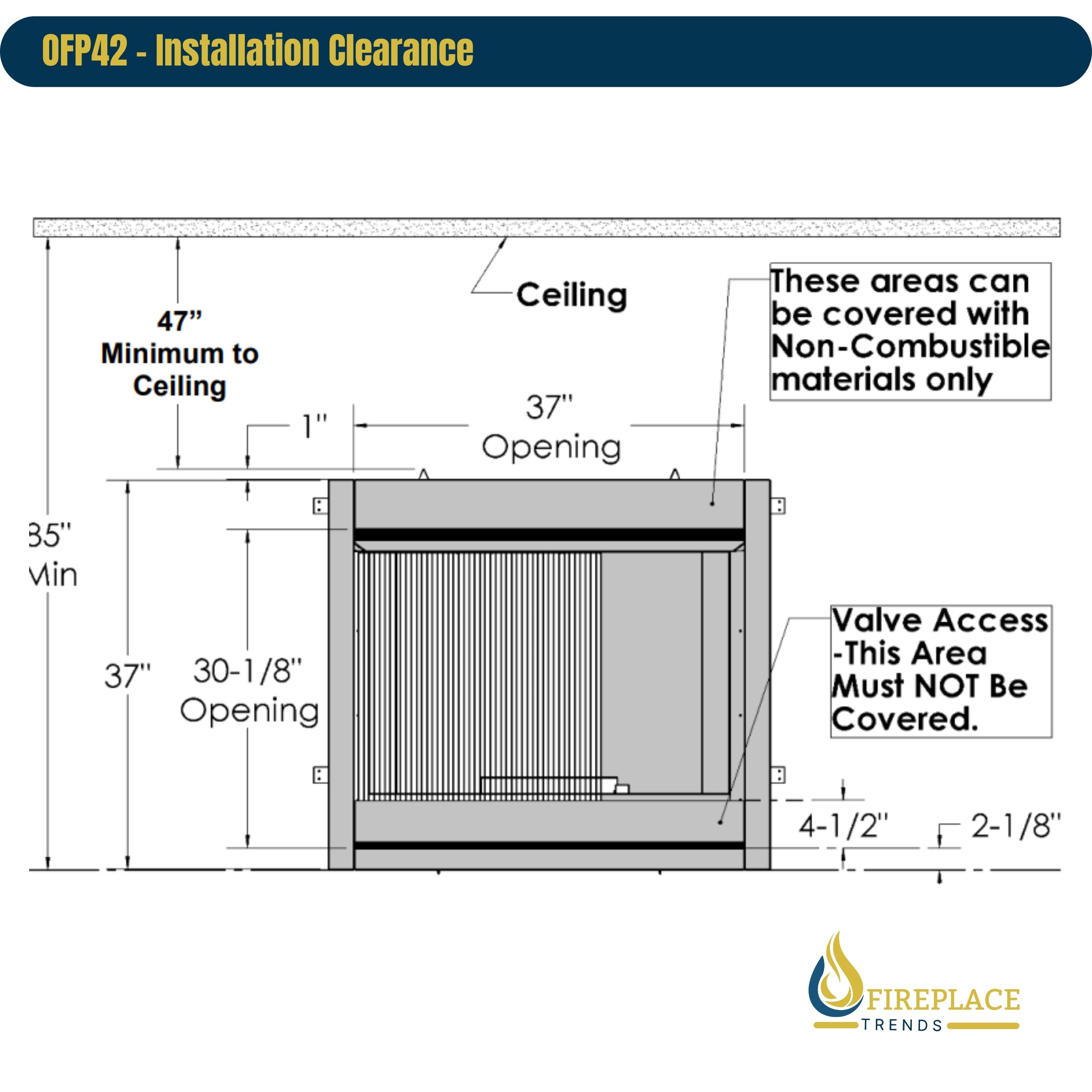 Kingsman - Outdoor Fireplace - Zero Clearance - OFP42