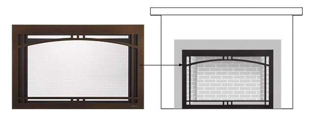 Majestic - Contemporary Arch 25" screen front - New Bronze-CASFI25NB