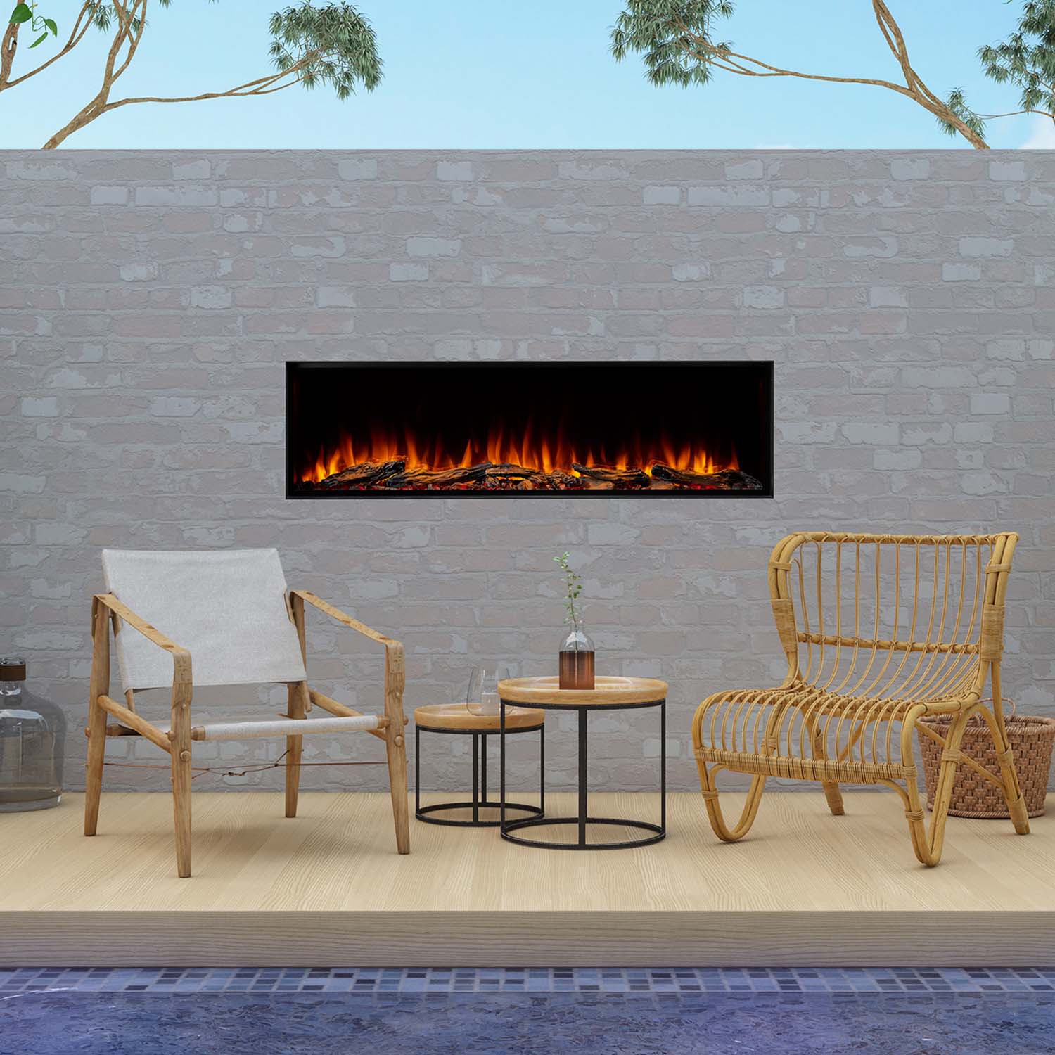 Simplifire Forum 55" Outdoor Electric Fireplace