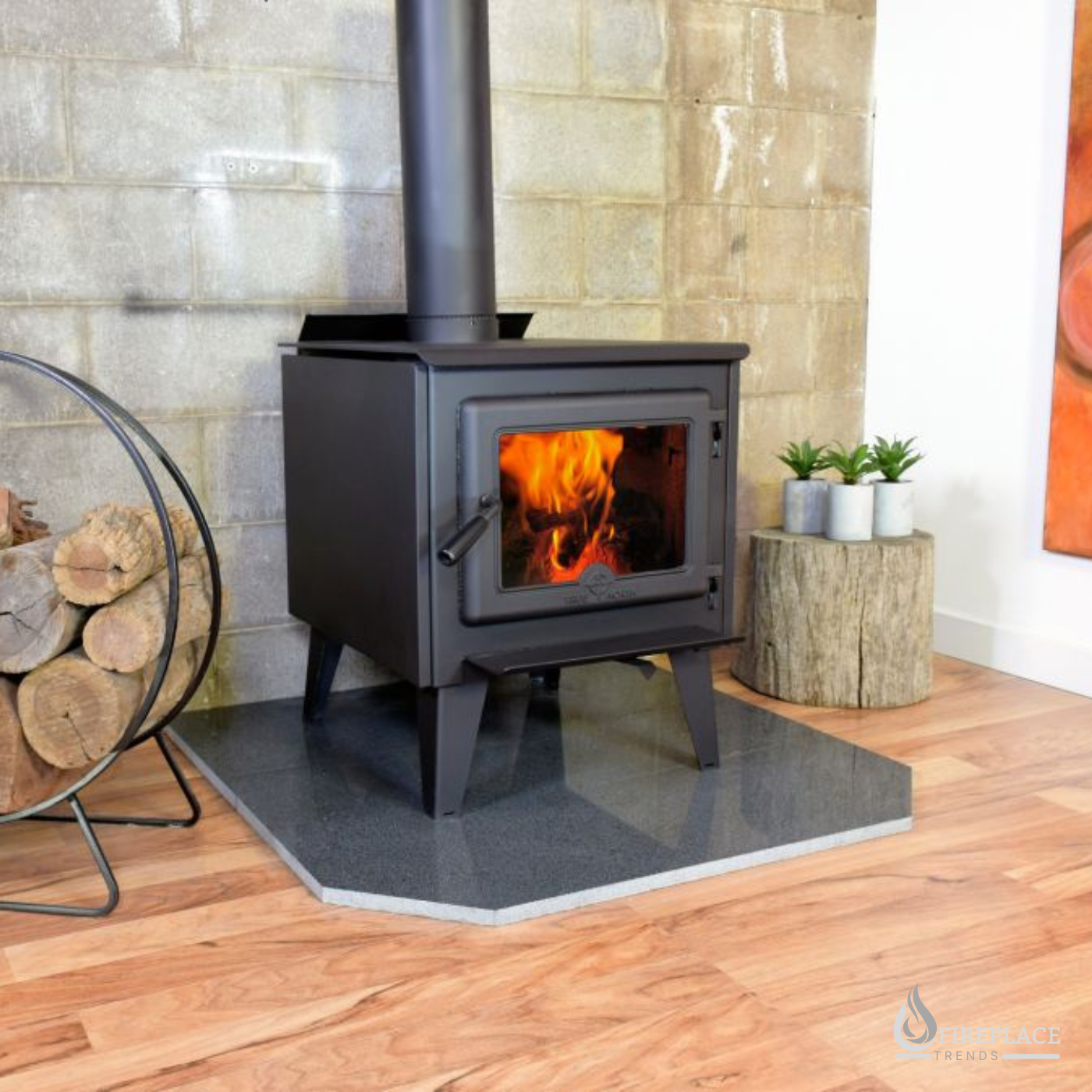 True North - TN10 - Modern Vented Freestanding Wood Stove