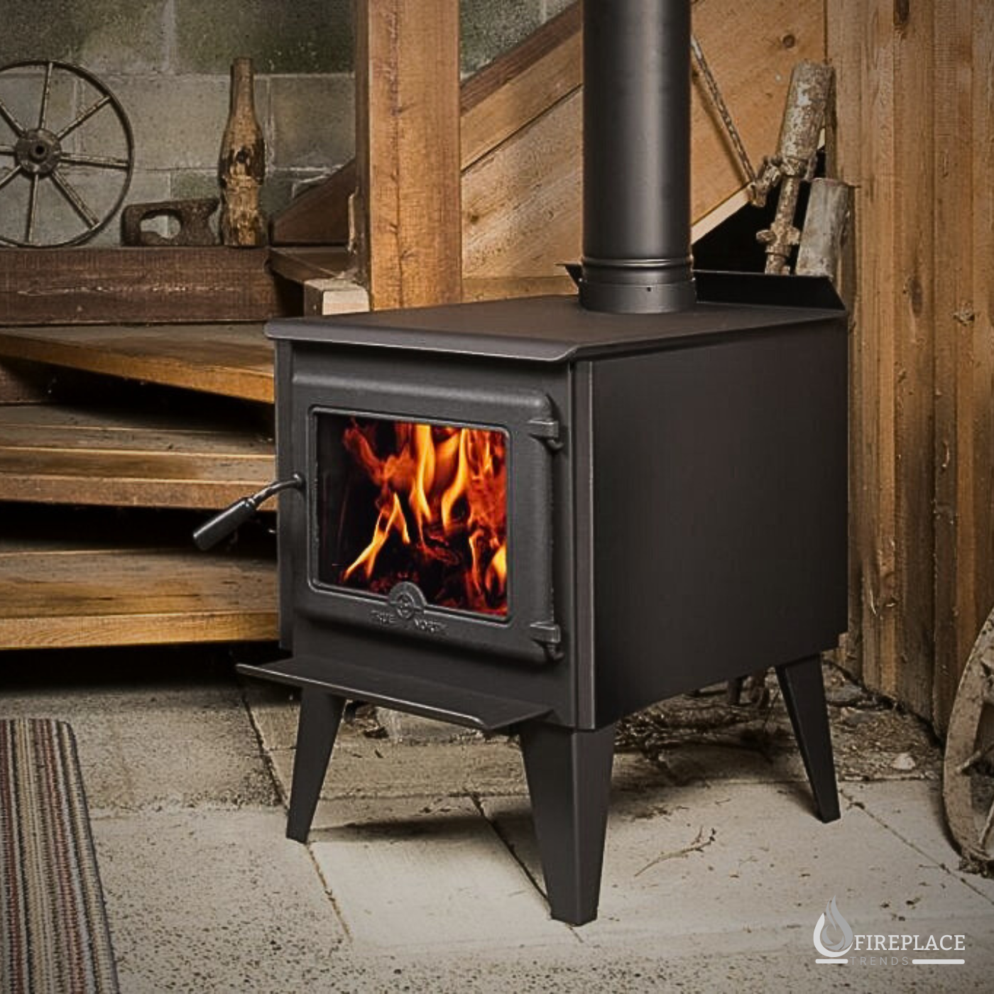 True North - TN10 - Modern Vented Freestanding Wood Stove