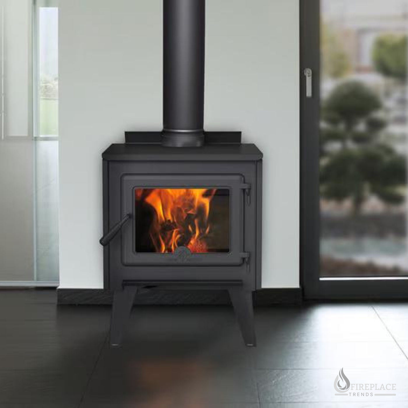 True North - TN10 - Modern Vented Freestanding Wood Stove