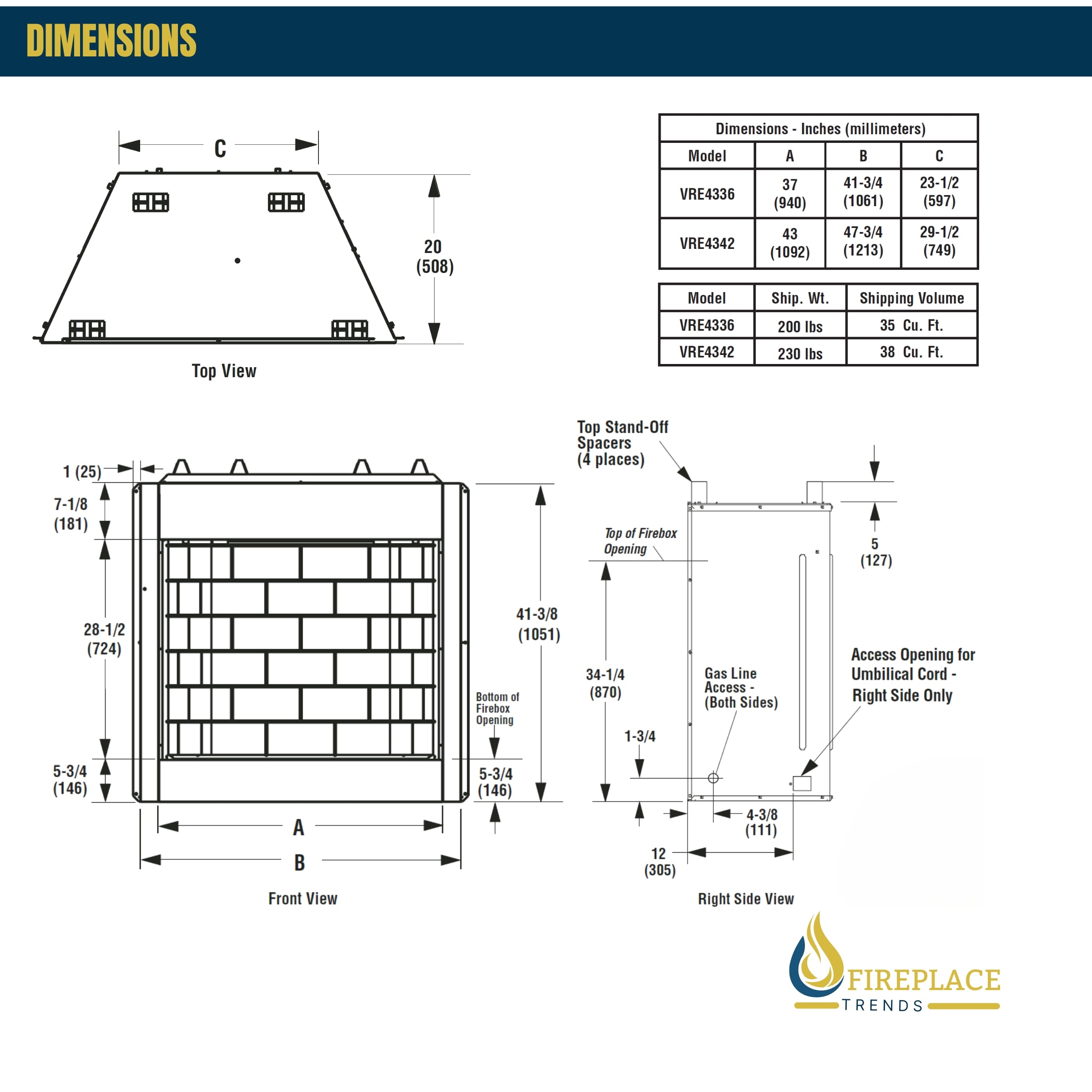 Superior - Outdoor - Traditional Vent-Free Gas Fireplace - VRE4336