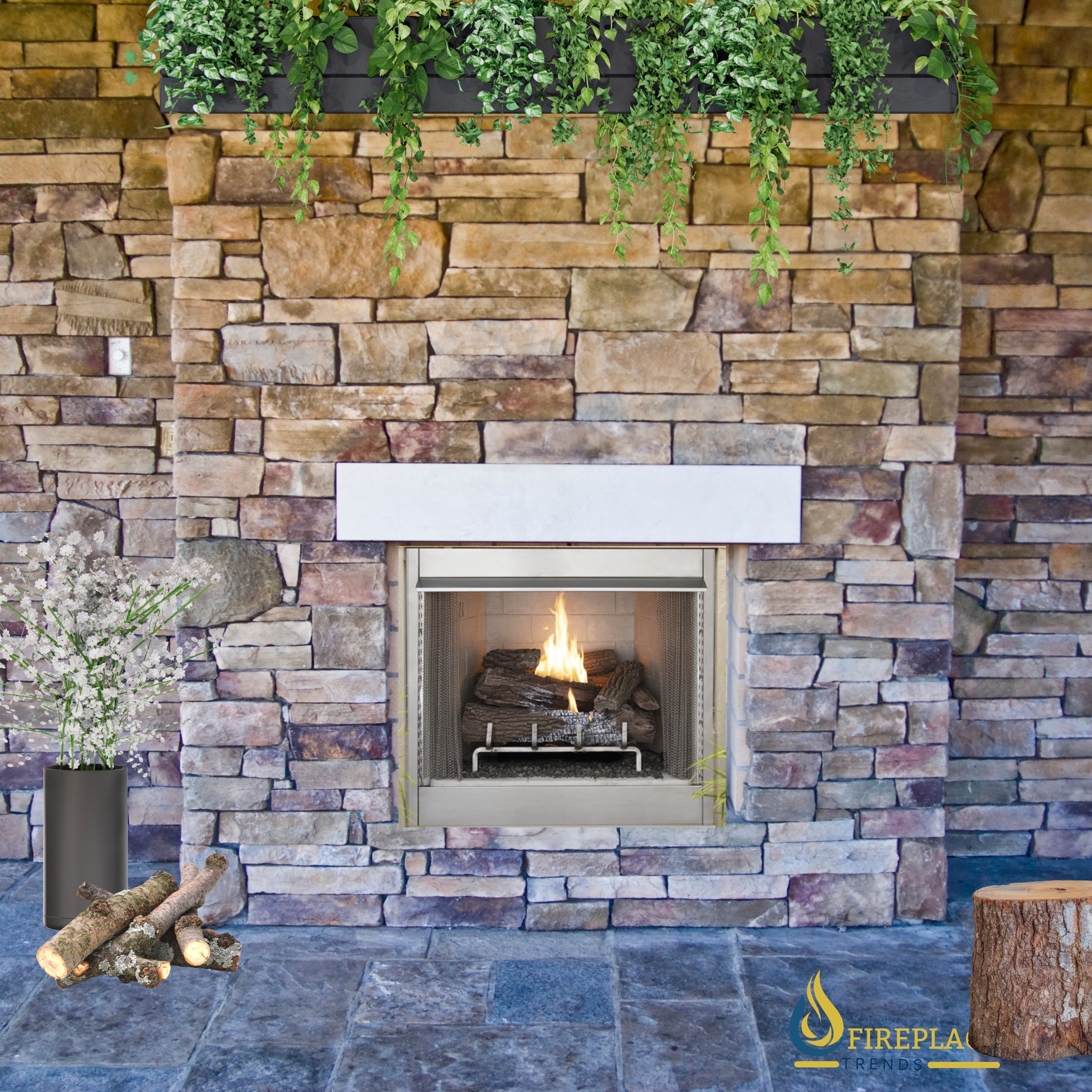 Superior - Outdoor - Vent-Free Gas Fireplace - 36" - VRE3236