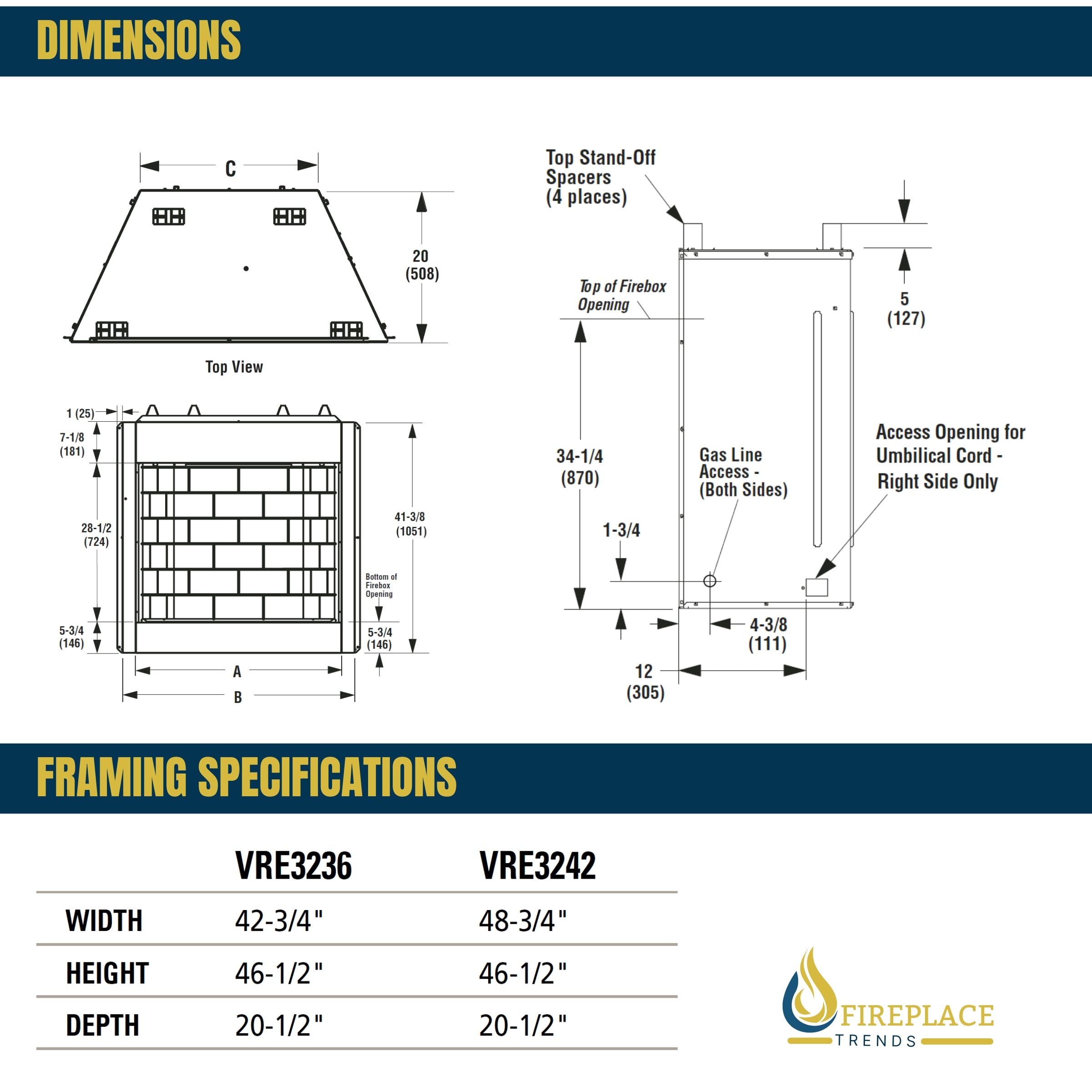 Superior - Outdoor - Vent-Free Gas Fireplace - 36" - VRE3236