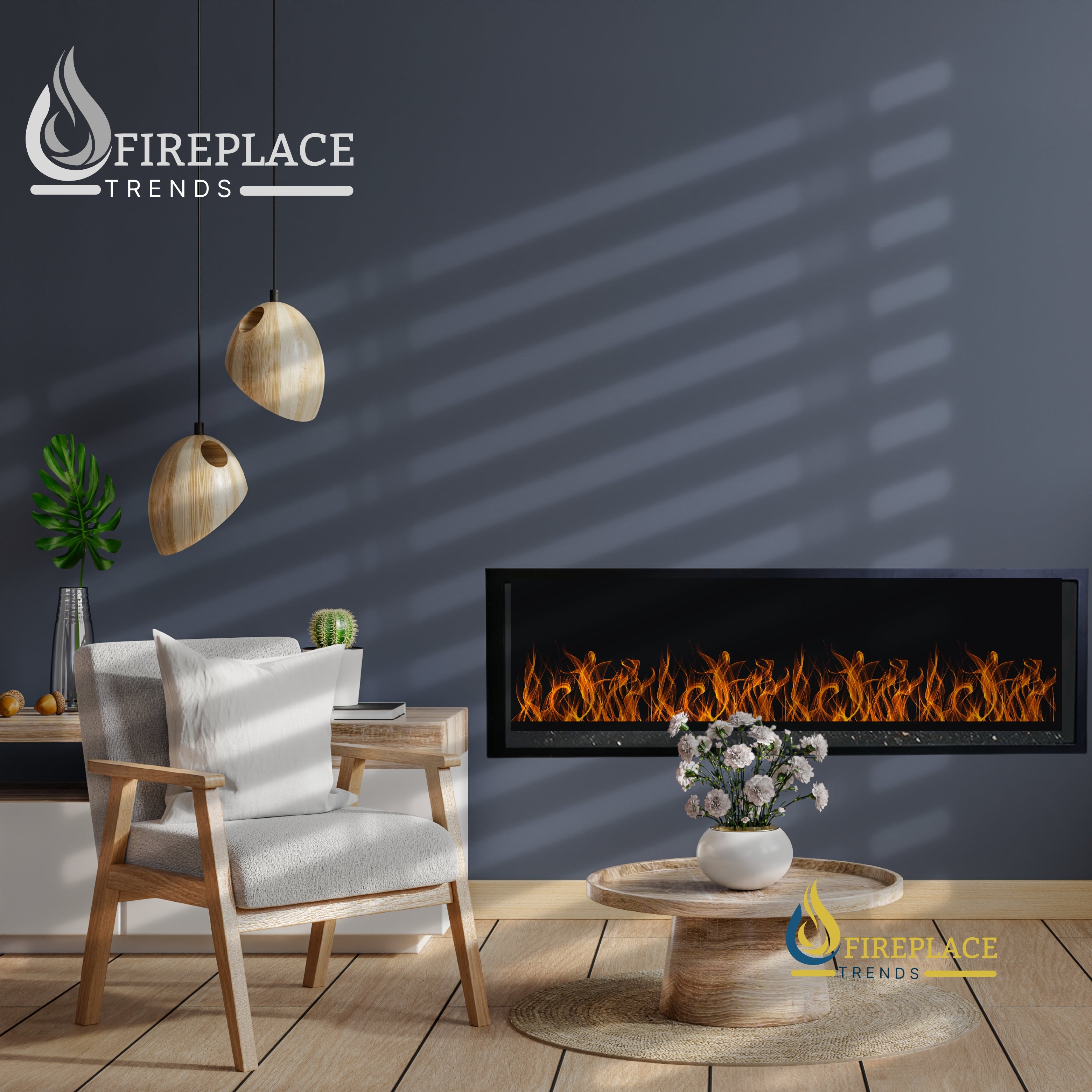 Superior -  48" - Linear Contemporary Vent-Free Natural Gas Fireplace - VRL6048