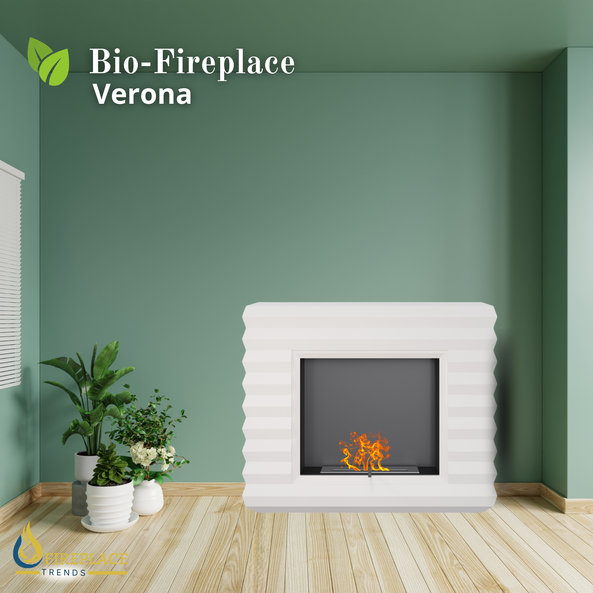 Portal Bio-fireplace VERONA white - VERONA/FP/W