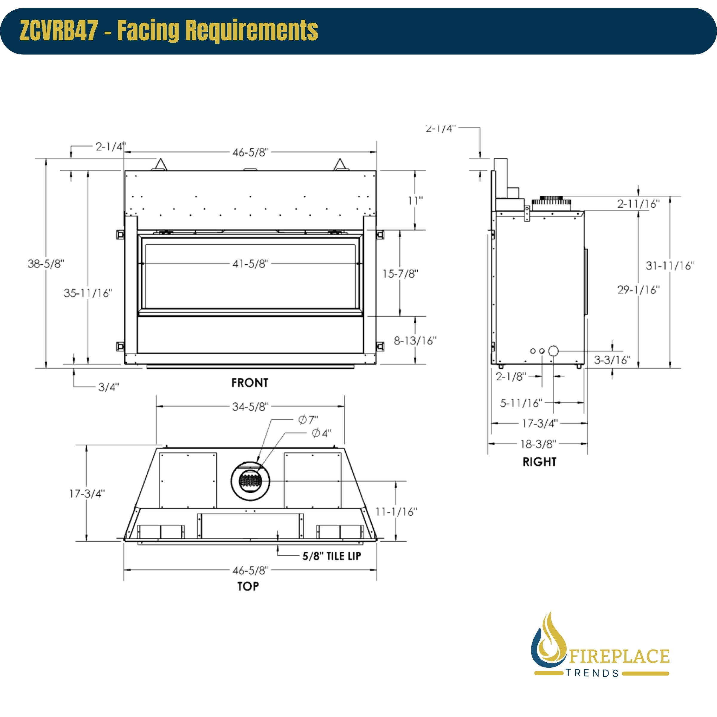 Kingsman - Direct Vent Linear Gas Fireplace - ZCVRB47