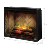 Dimplex - Revillusion® 36" Herringbone Portrait Built-In Firebox - 500002398