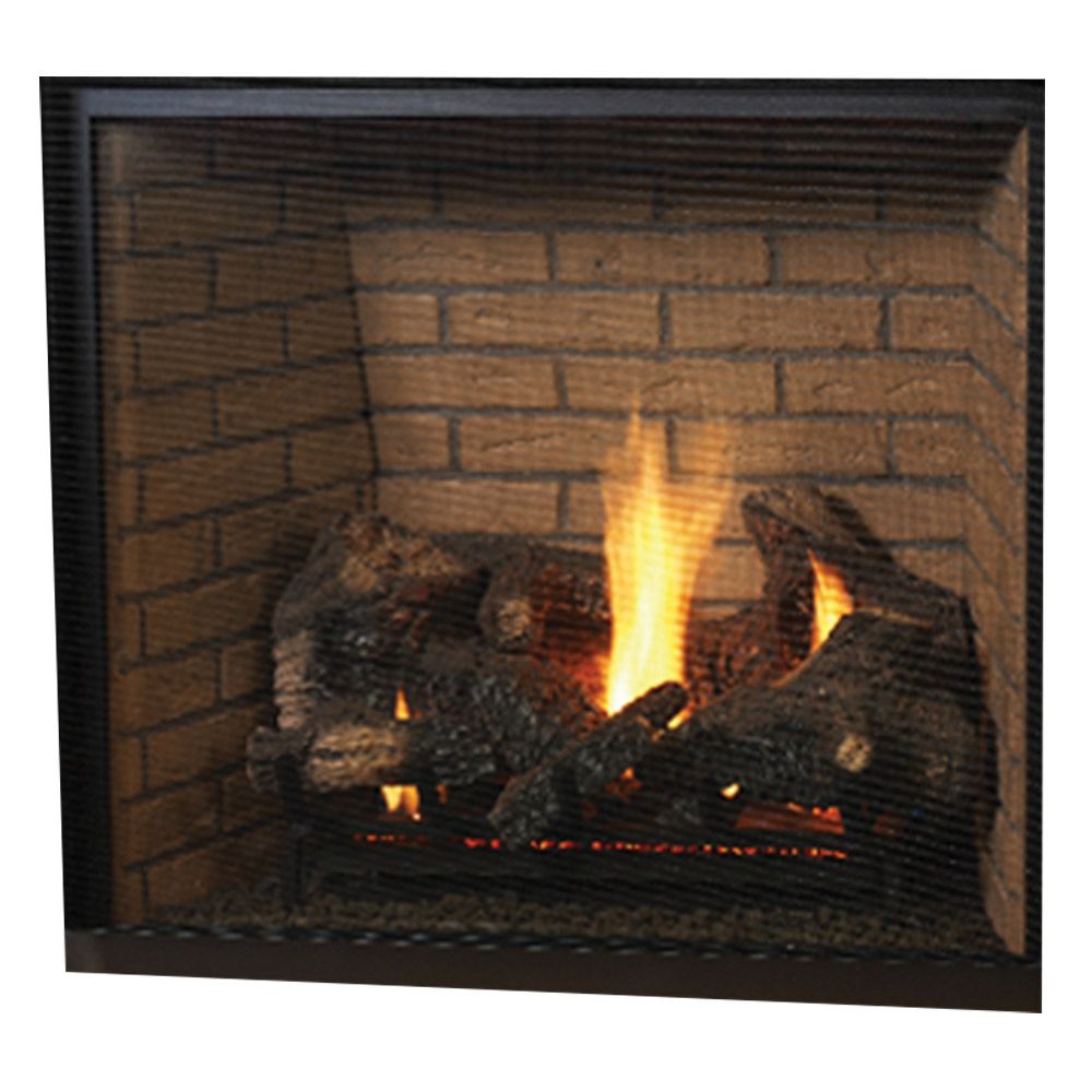 Superior - DRT6340 40-Inch Electronic Ignition Direct Vent Gas Fireplace with Remote & Split Oak Logs