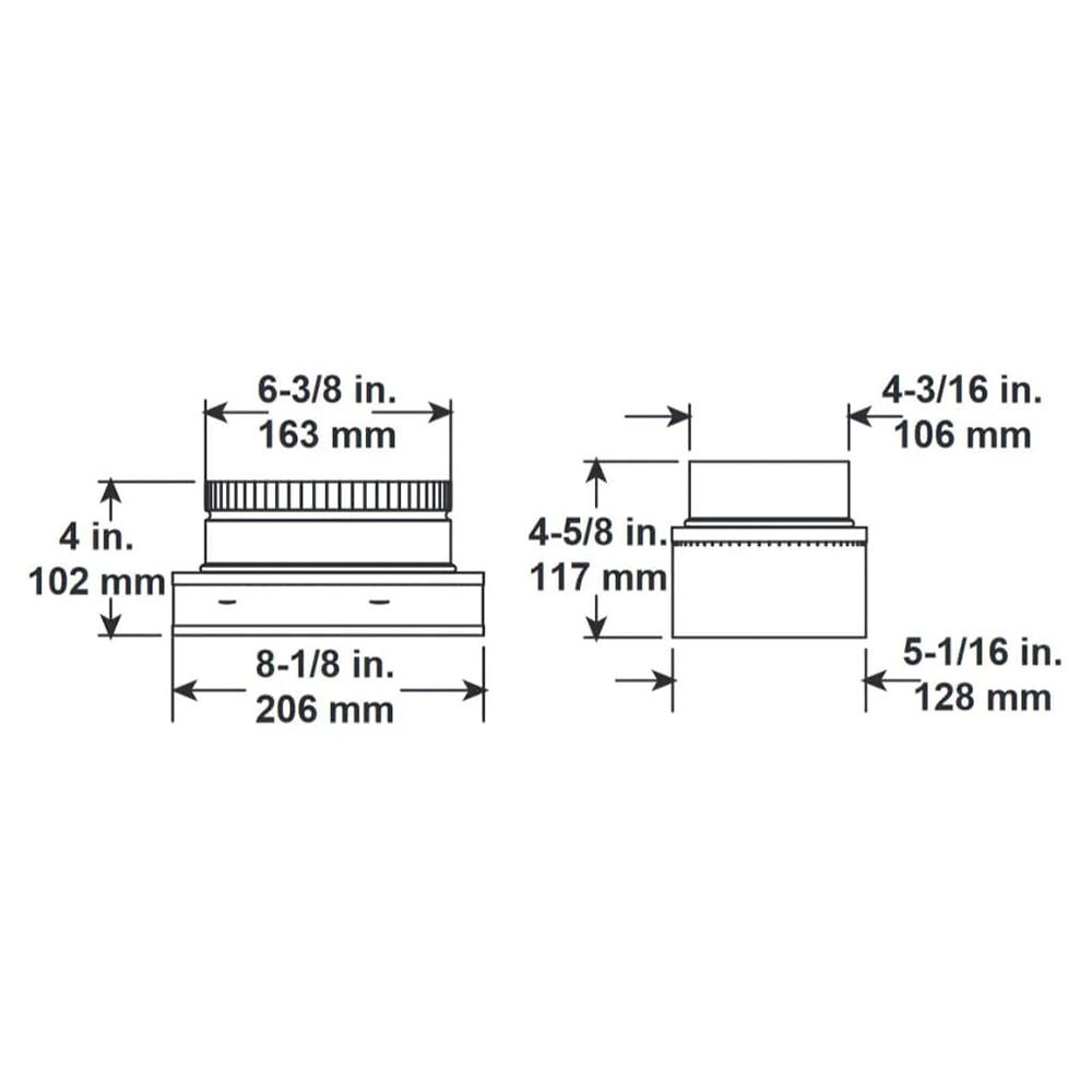 Majestic - DVP to SLP 24" (640mm) pipe length adapter-DVP-SLP24