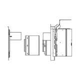 Majestic - Horizontal high performance termination cap (long flue with attached slip, and wall shield with heat shield)-DVP-HPC2