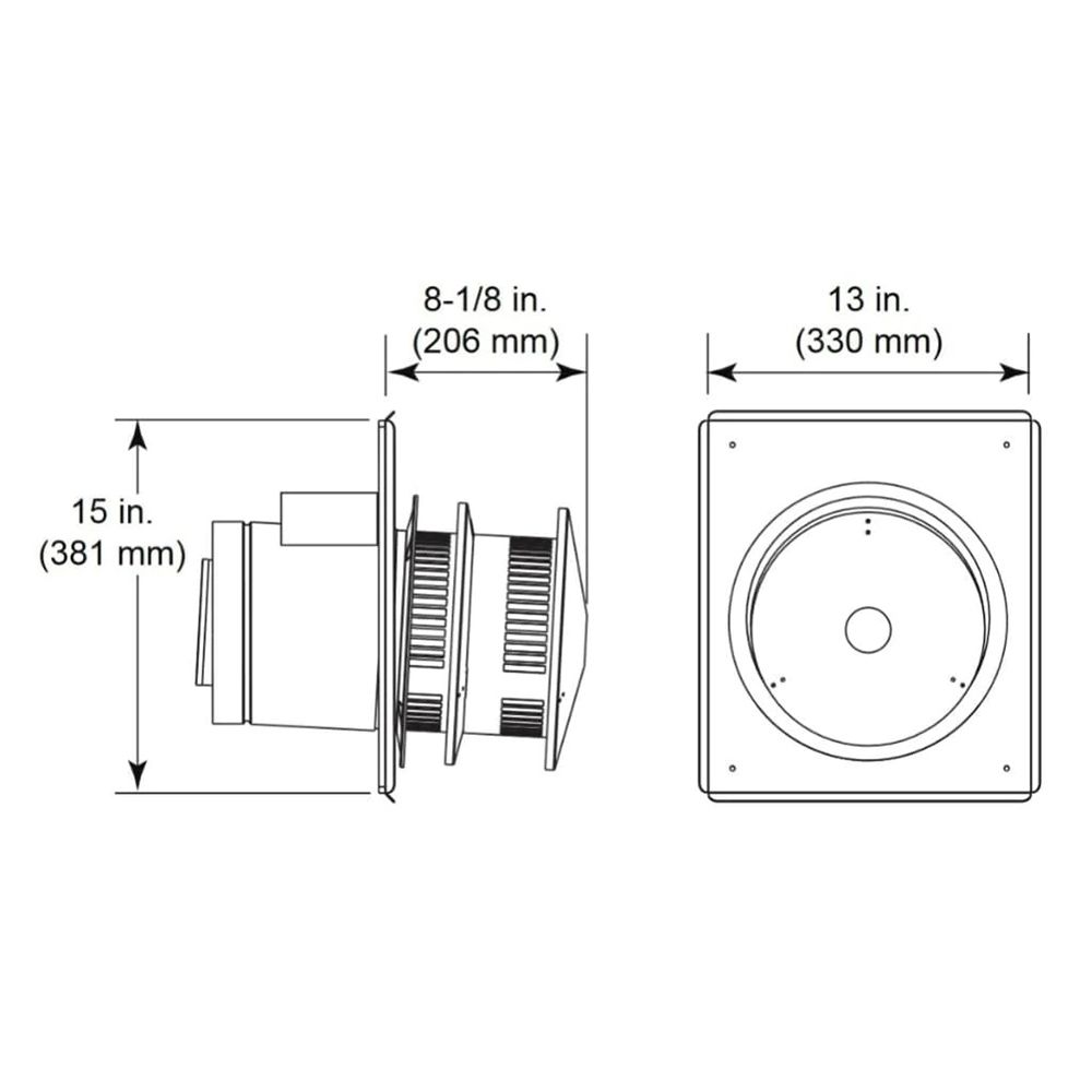 Majestic - Horizontal high rise termination cap, standard base, DVP pipe (stainless steel)-DVP-HRC-SS