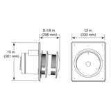 Majestic - Horizontal high rise termination cap, standard base, DVP pipe (stainless steel)-DVP-HRC-SS