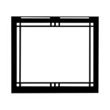 Majestic - Contemporary Rectangular Door 42" overlap front - Black-CRD42BK