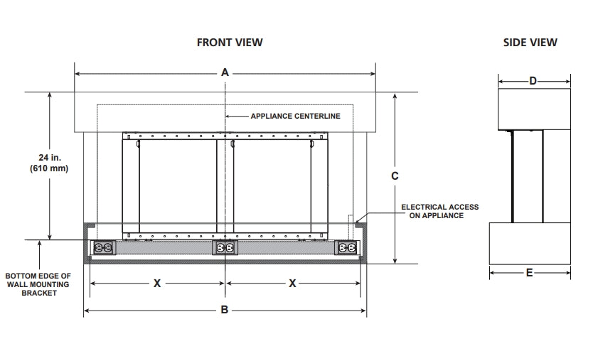 SimpliFire - Floating Mantel Kit for Scion 43, Primed MDF - SF-SCT43-MANTEL