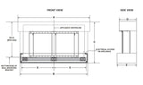 SimpliFire - Floating Mantel Kit for Scion 43, Primed MDF - SF-SCT43-MANTEL