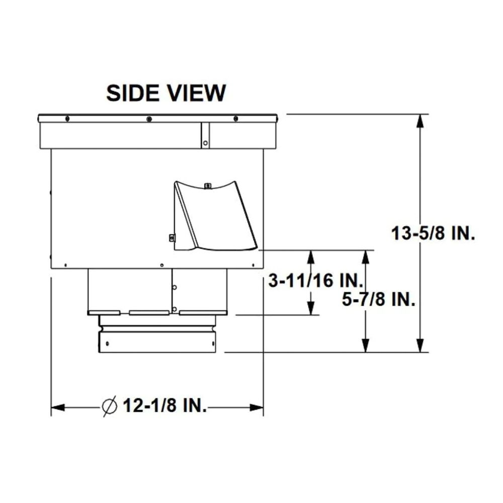 Majestic PVV-SLP Vertical Power Vent With DVP Storm Collar